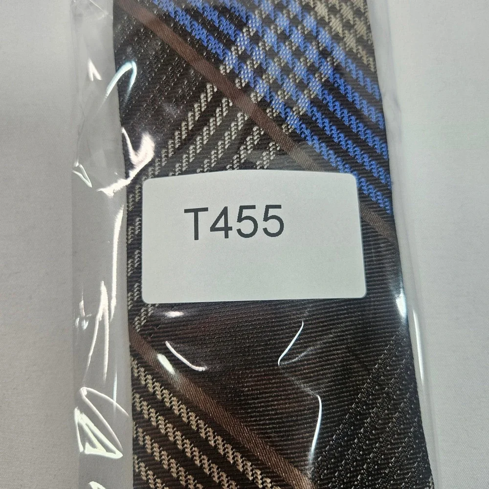 Michael Kors Men Plaid Silk Tie‎ Brown Blue Tan Formal Business Accessory